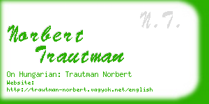 norbert trautman business card